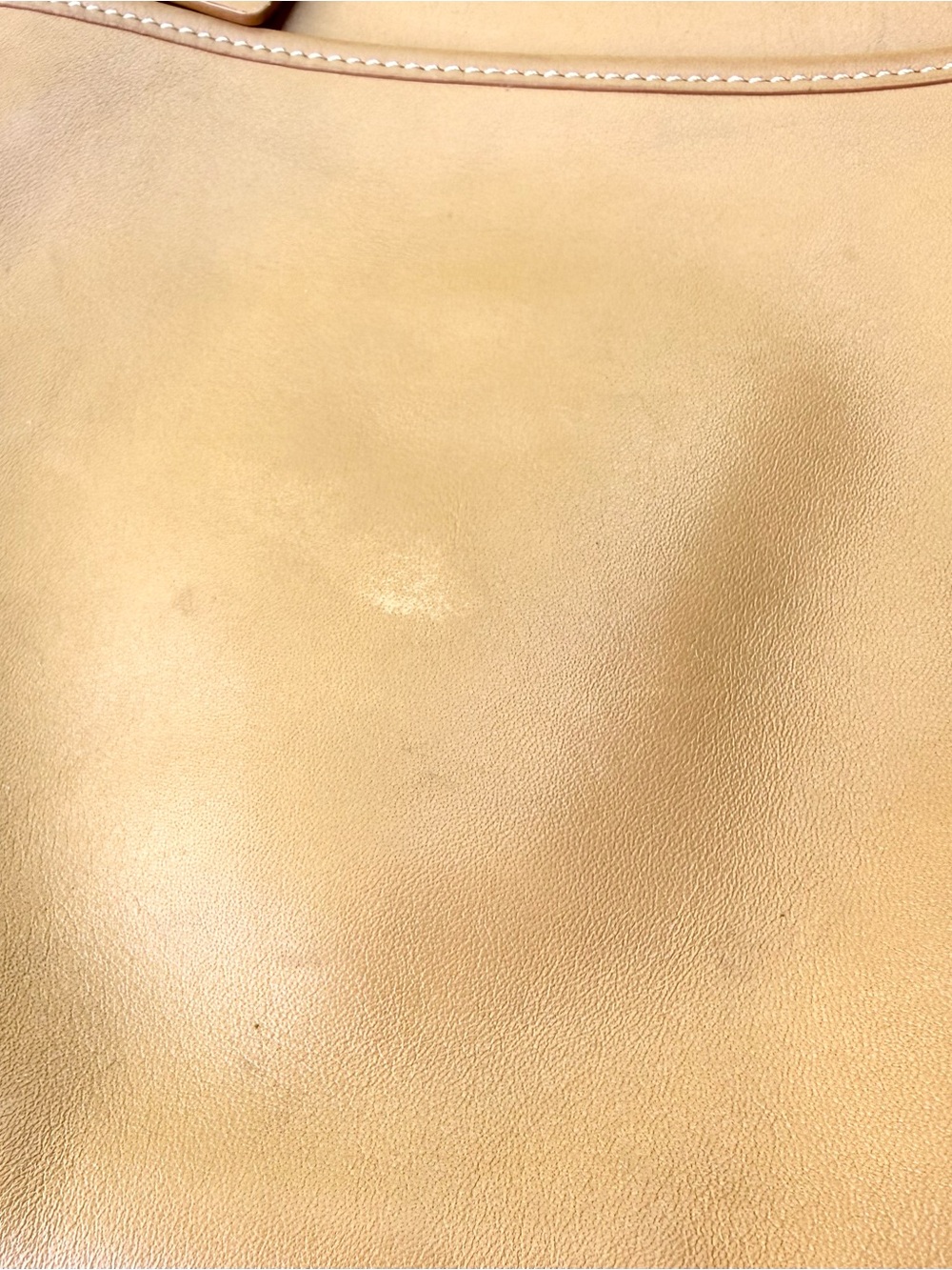 Vintage Coach Tan Leather Crossbody Bag - Classic Buckle Flap - Picture 3 of 5